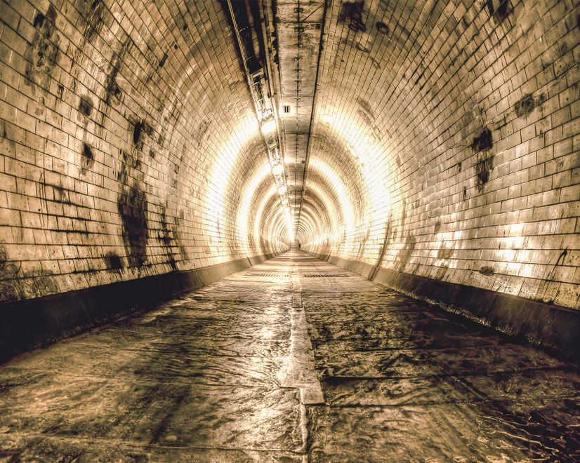 3D Look Tunnel Wallpaper Mural