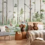 Kids Forest Animals in the Jungle Wallpaper Mural