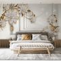 Lily Floral with Abstract Corridor Wallpaper Mural