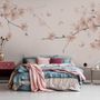 Plum Floral Art Wallpaper Mural