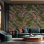 Charcoal Banana and Palm Leaves Wallpaper Mural
