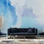 Aquarell Blaue Pinsel Fototapete