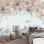 Nostalgic Dark Vine Flowers Wallpaper Mural