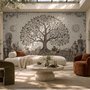 Antiker Römischer Gartenbaum mit Mosaikkunst-Fototapete