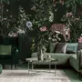 Dark Botanical Plants with Animals Wallpaper Mural
