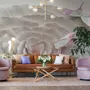 3D Embossed Look Flowers and Butterfly Wallpaper Mural