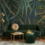 Dark Tropical Exotic Palm Leaf Wallpaper Mural