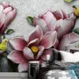 3D-Prägeoptik Lilienblüten Fototapete