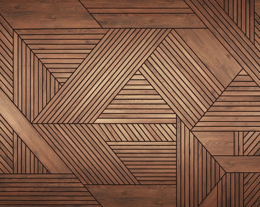 Geometric Wood Texture Effect Wallpaper Mural