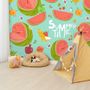 Watercolor Watermelon and Summer Fruits Wallpaper Mural
