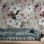 Aquarell Vintage Blumen Fototapete