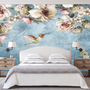 Aquarell Blumen Pastellblumen Fototapete