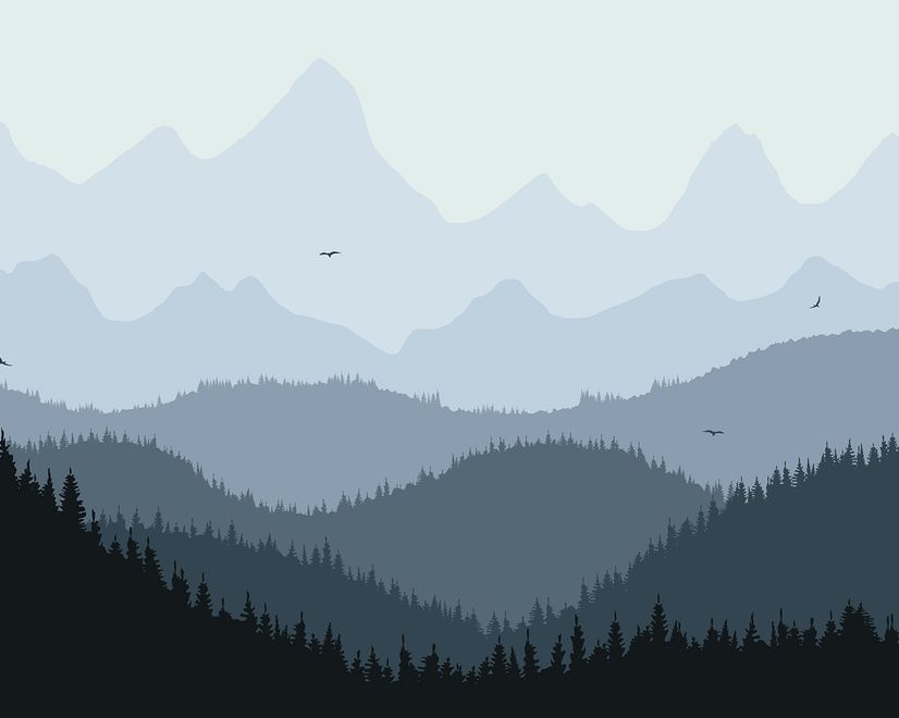 Mountain Landscape Silhouette