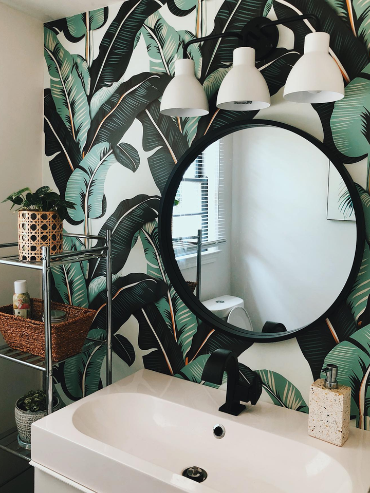 Exotic Banana Leaf Wallpaper Mural