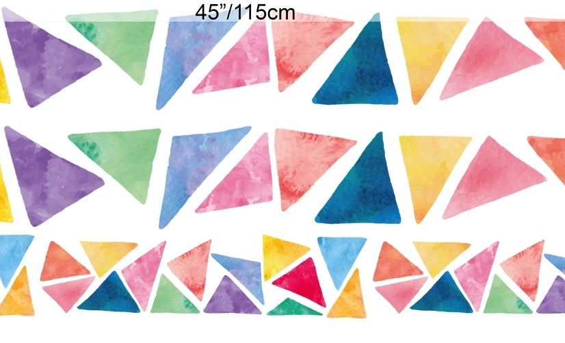 Kids Watercolor Colorful Little Triangle Wall Decal Sticker