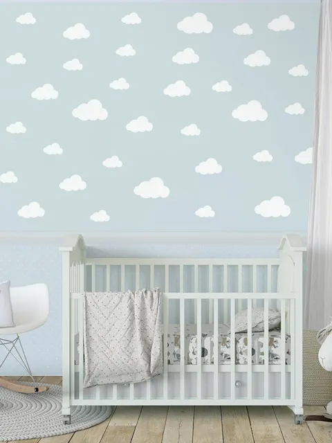 Nursery White Little Cloud Wall Decal Sticker