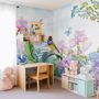 Hydrangea and Peony with Parrot Wallpaper Mural