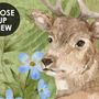 Kids Watercolor Coniferous Forest with Animals Wallpaper Mural