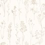 Hand Drawing Plants Meadow Art Wallpaper Mural