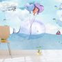 Cartoon Whale Sea Landscape Wallpaper Mural