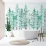 Pine Tree Painting Wallpaper Mural