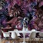 Papier peint panoramique de feuilles tropicales colorées
