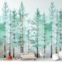 Pine Tree Painting Wallpaper Mural