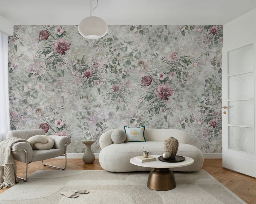 Vintage Floral Wallpaper Mural
