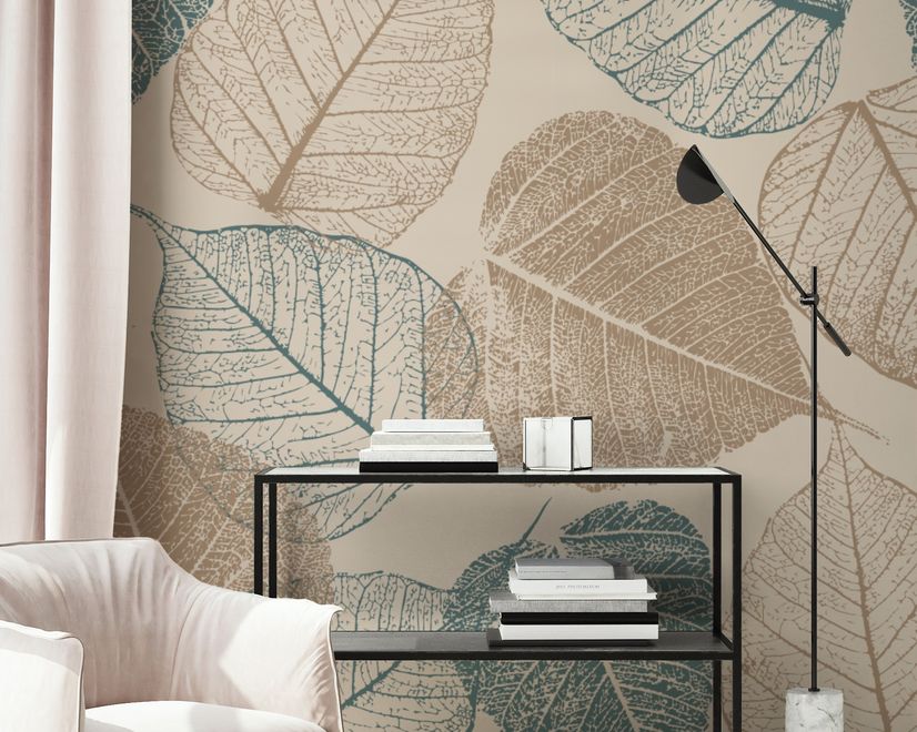 Vintage Leaf Wallpaper Mural