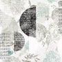 Geometric Pattern with Floral Wallpaper Mural