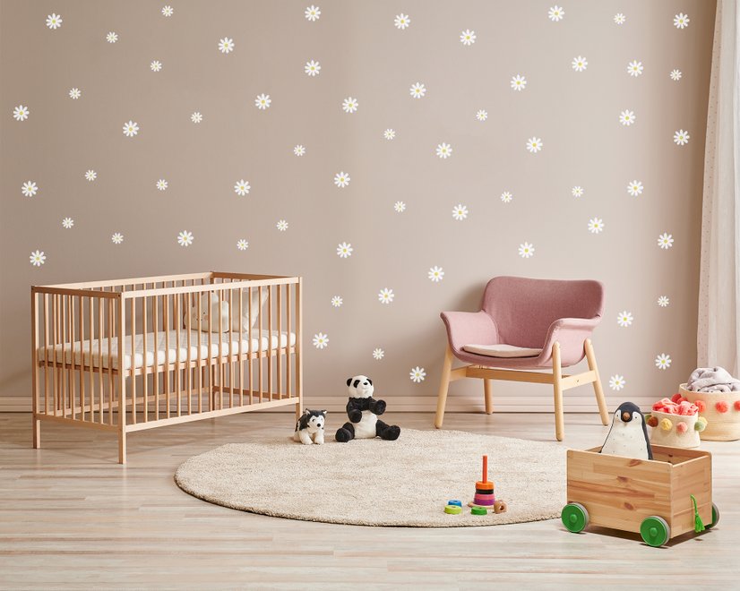 Petites fleurs mignonnes pour chambre d'enfant Stickers muraux