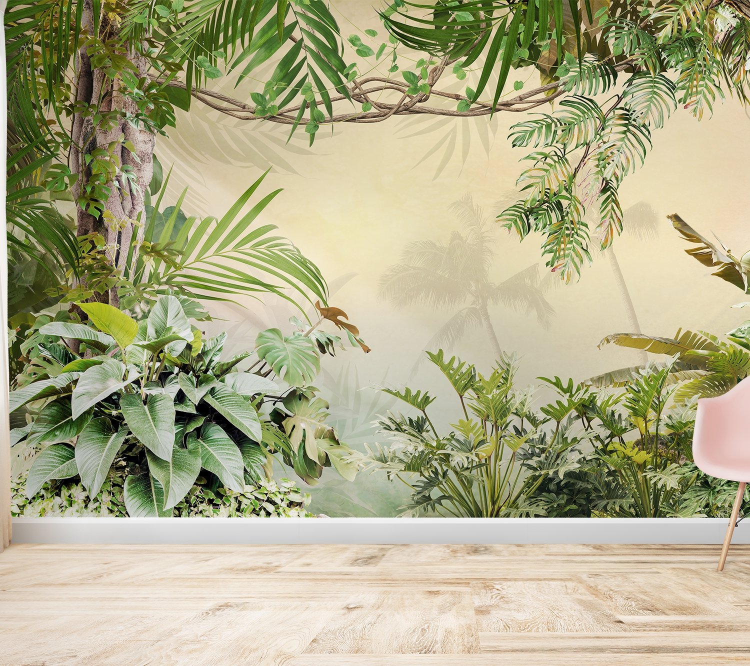 Magical Tropical Rainforest Wallpaper Mural - Peel and Stick