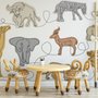 Abstrakte Tierlinienkunst Fototapete