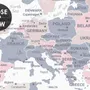 Pink and Purple Political World Map Wallpaper Mural