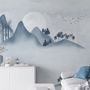 Papier peint panoramique montagne aquarelle