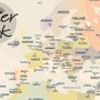 Political World Map Countries Detailed Wallpaper Mural