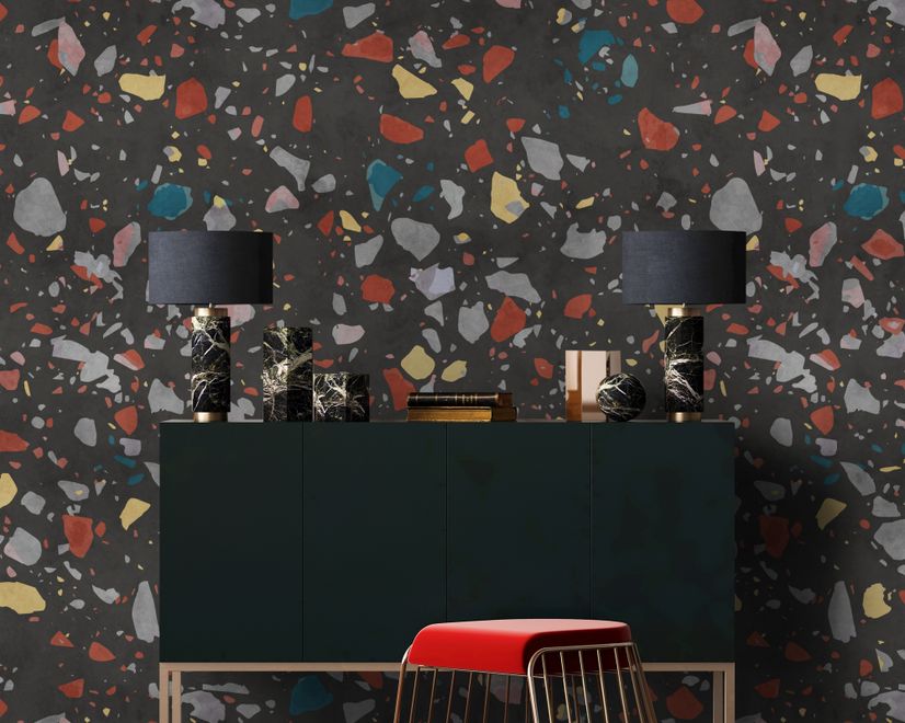 Papier peint panoramique doux Terrazzo