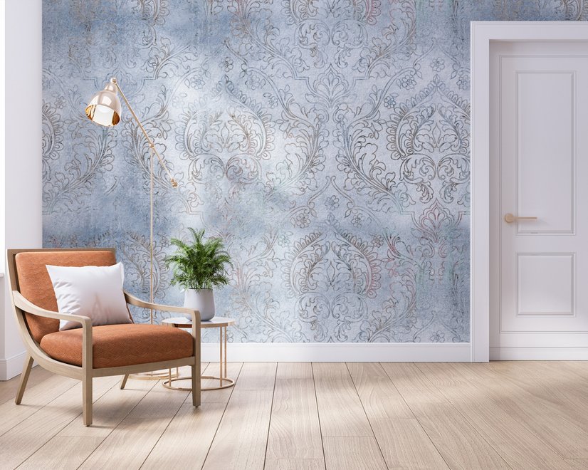 Papier peint panoramique Baroque Style Damask Art Grunge