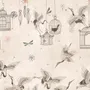 Japanese Crane Birds and Empty Cages Wallpaper Mural