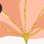Gold Look Floral Garden Drawing Art Wallpaper Mural