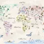Kids Educational World Maps Wallpaper Mural
