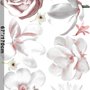 3D Floral White Daisy Lily Orchid Flower Bouqets Wall Decal Sticker