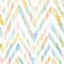 Watercolor Multicolor Chevron Ikat Design Art Wallpaper Mural