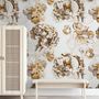 Whitish Floral Wallpaper Mural