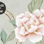 Soft Chinoiserie Peony Tree Blossom Art Wallpaper Mural