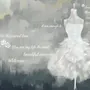 Watercolor Wedding Dress Wallpaper Mural