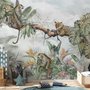Papier peint léopards feuilles tropicales