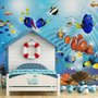 Fototapete Unterwasserwelt im Cartoon-Stil