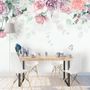 Vintage Peony Flowers Wallpaper Mural