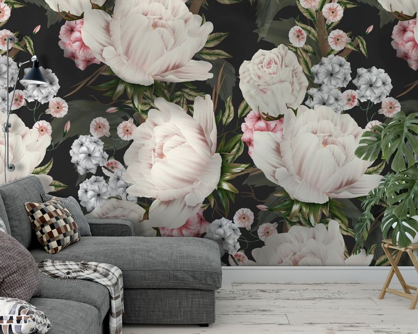 Light Blossom Flowers Wallpaper Mural